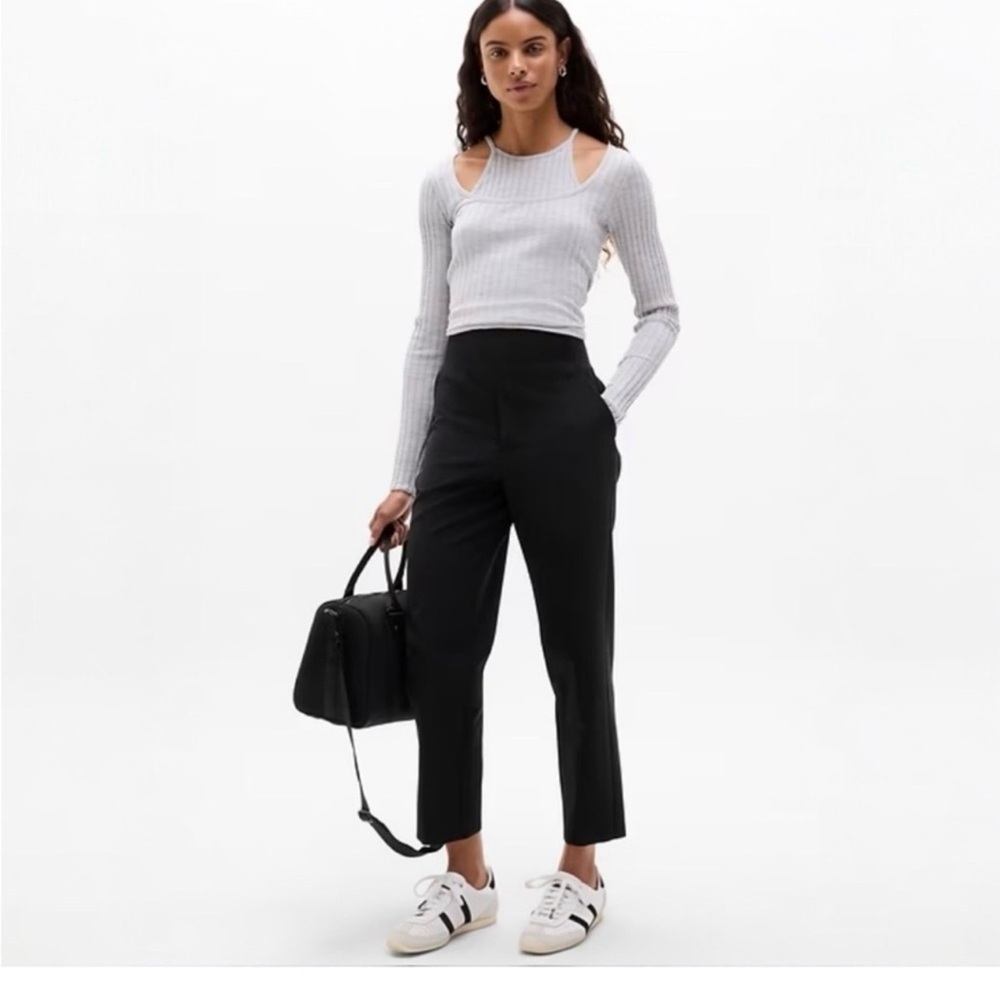 Athleta Endless Pant Black Tailored Travel Trouser Style S/198671-00 Sz 14 P